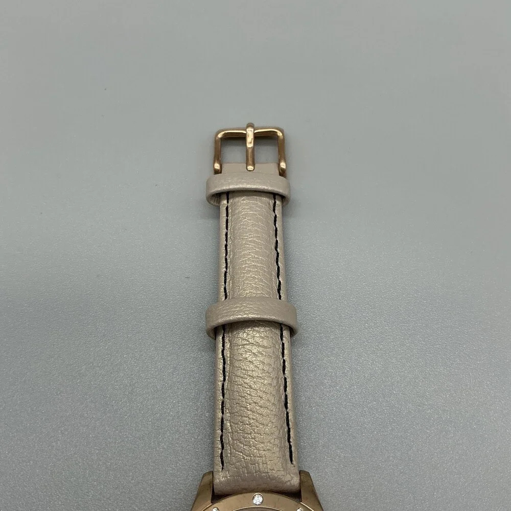 Invicta Angel Womens Watch 33mm Silver Rose Gold Tone Beige Leather New Battery